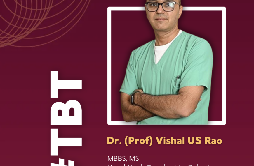 Throwback Thursday- Dr. Vishal US Rao